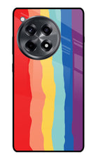 Rainbow OnePlus 12R Glass Case Back Cover by Casekaro