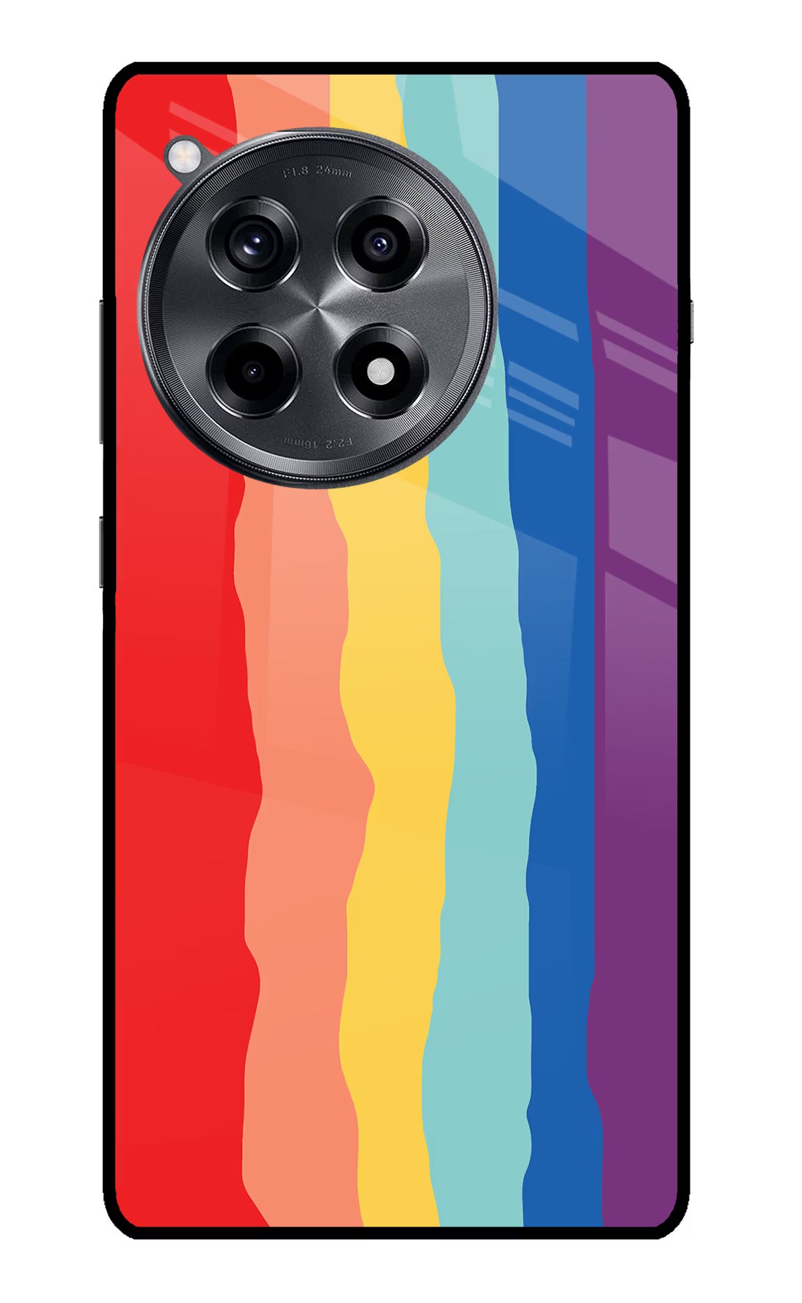 Rainbow OnePlus 12R Glass Case Back Cover by Casekaro