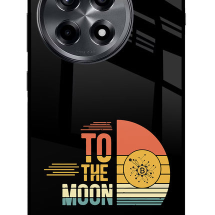 To the Moon OnePlus 12R Glass Case Back Cover by Casekaro