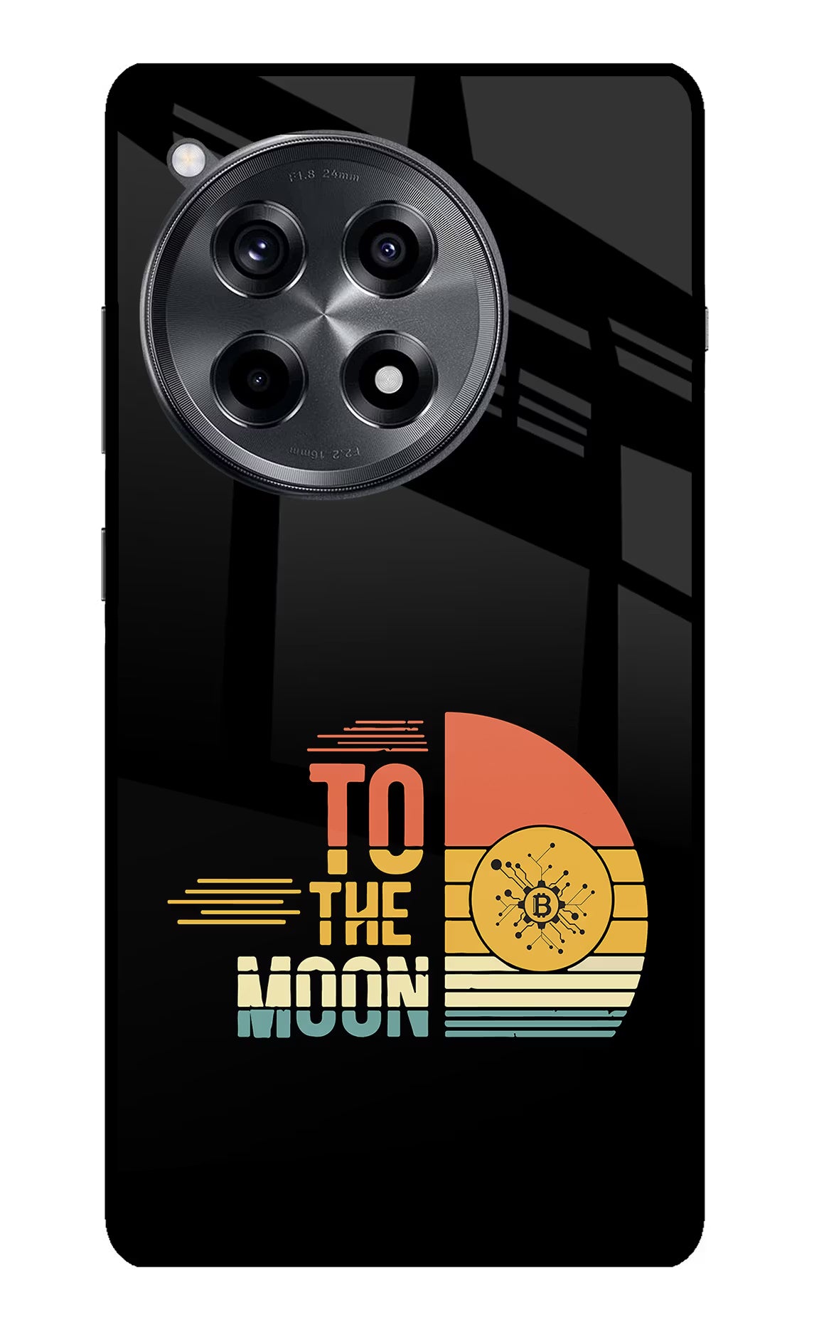 To the Moon OnePlus 12R Glass Case Back Cover by Casekaro