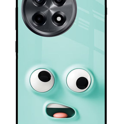 Funny Cartoon OnePlus 12R Glass Case Back Cover by Casekaro