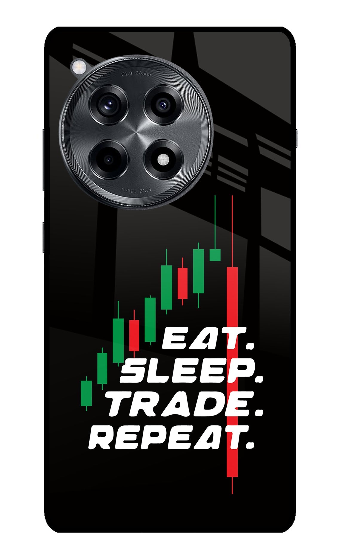 Eat Sleep Trade Repeat OnePlus 12R Glass Case