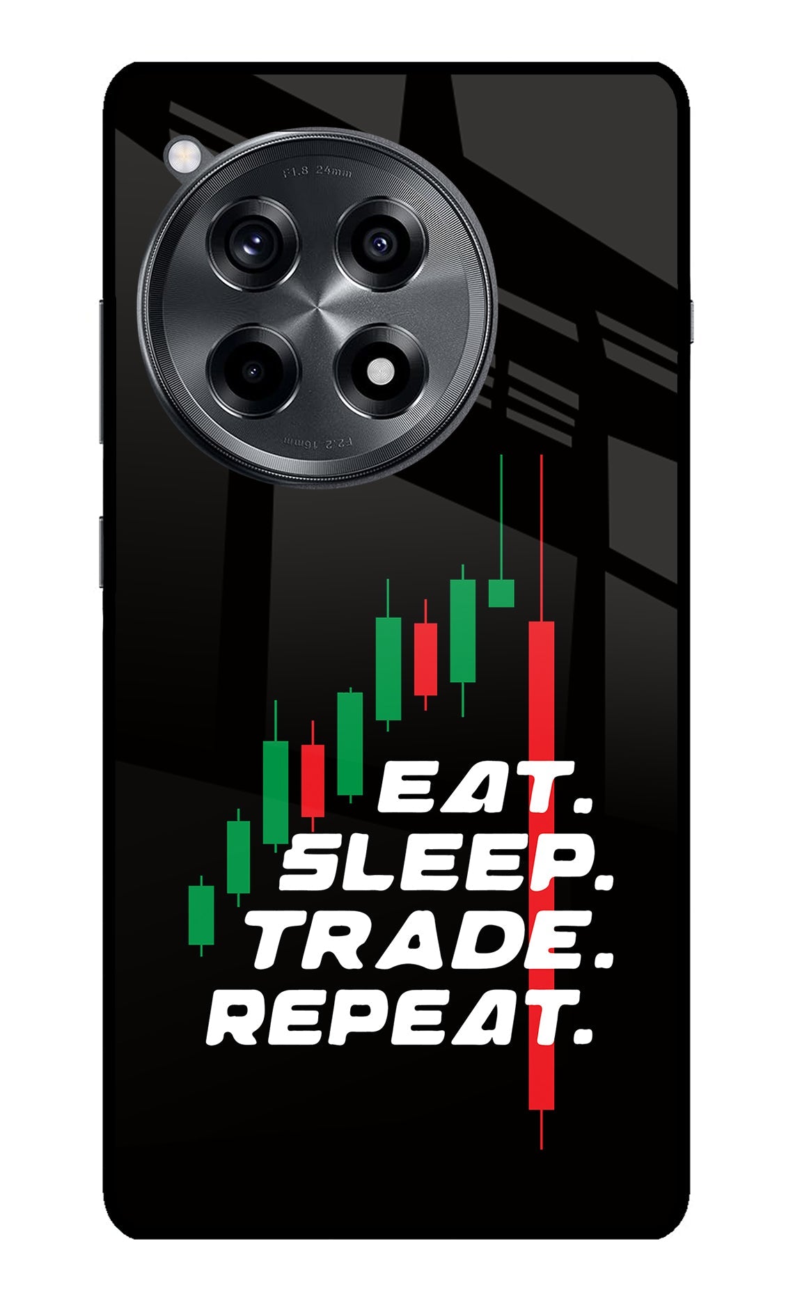 Eat Sleep Trade Repeat OnePlus 12R Back Cover