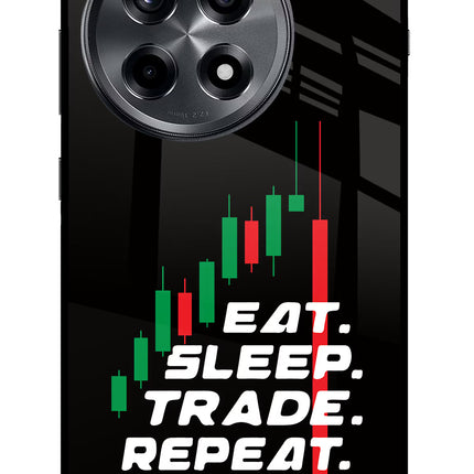 Eat Sleep Trade Repeat OnePlus 12R Glass Case