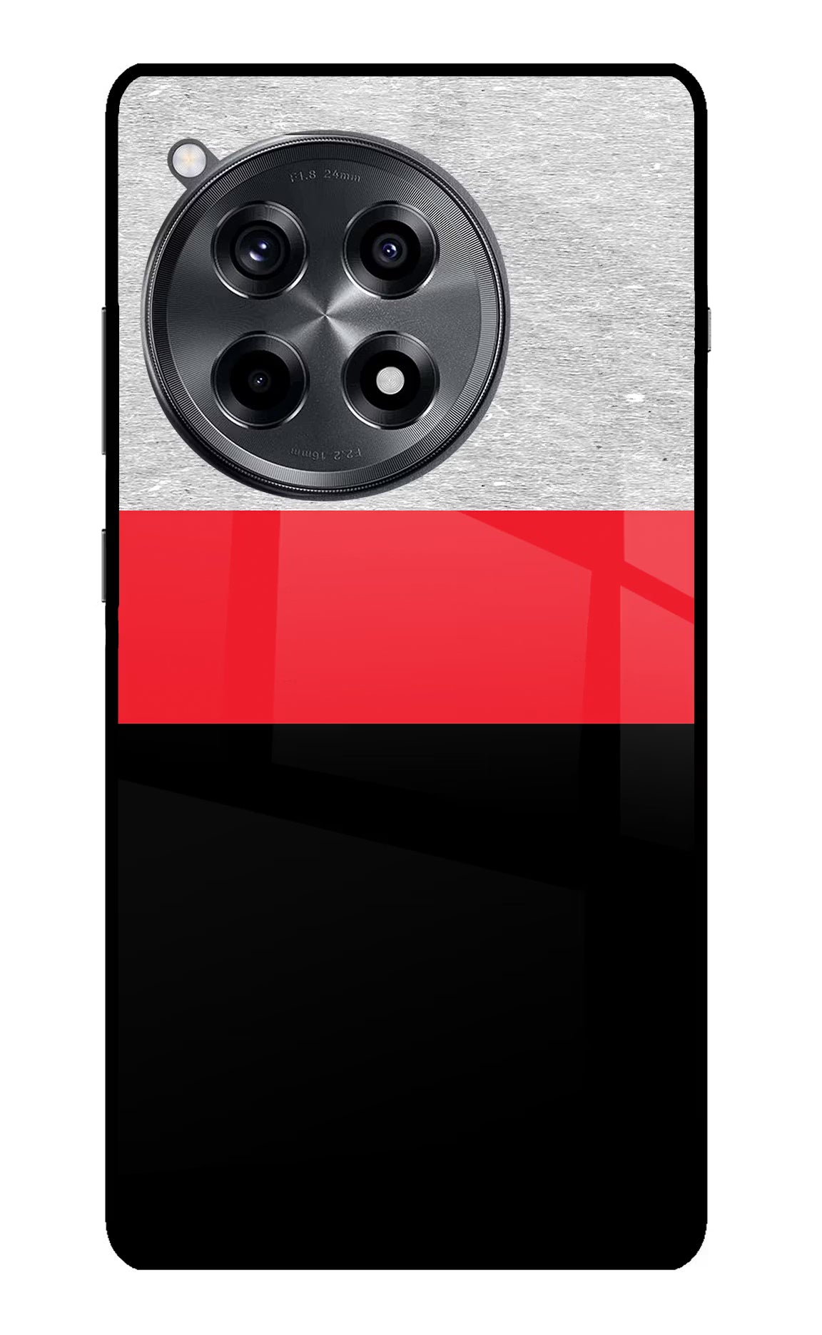 Tri Color Pattern OnePlus 12R Glass Case