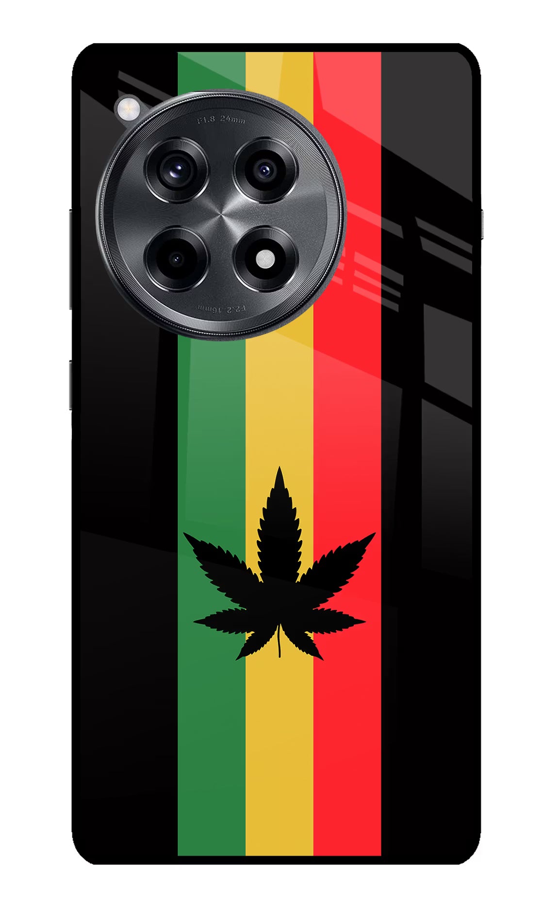 Weed Flag OnePlus 12R Glass Case Back Cover by Casekaro