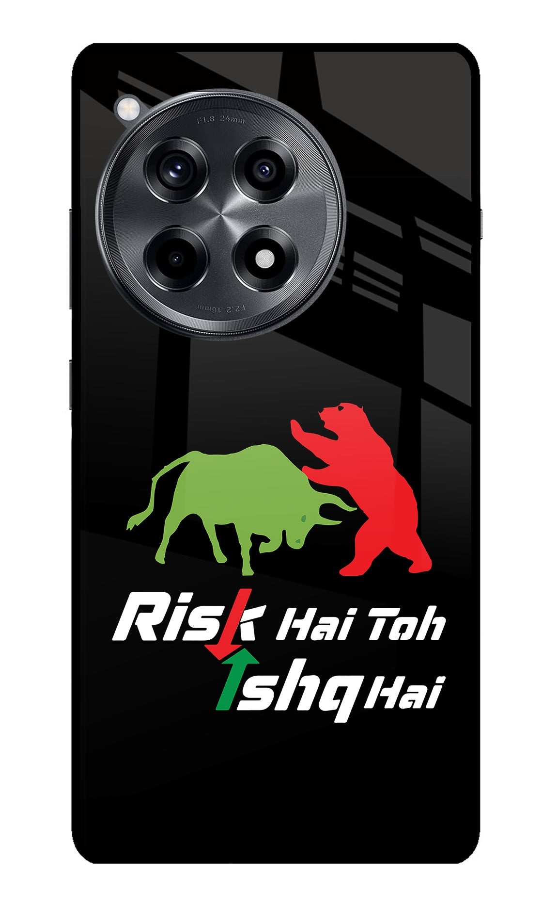 Risk Hai Toh Ishq Hai OnePlus 12R Glass Case