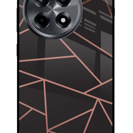 Geometric Pattern OnePlus 12R Glass Case Back Cover by Casekaro