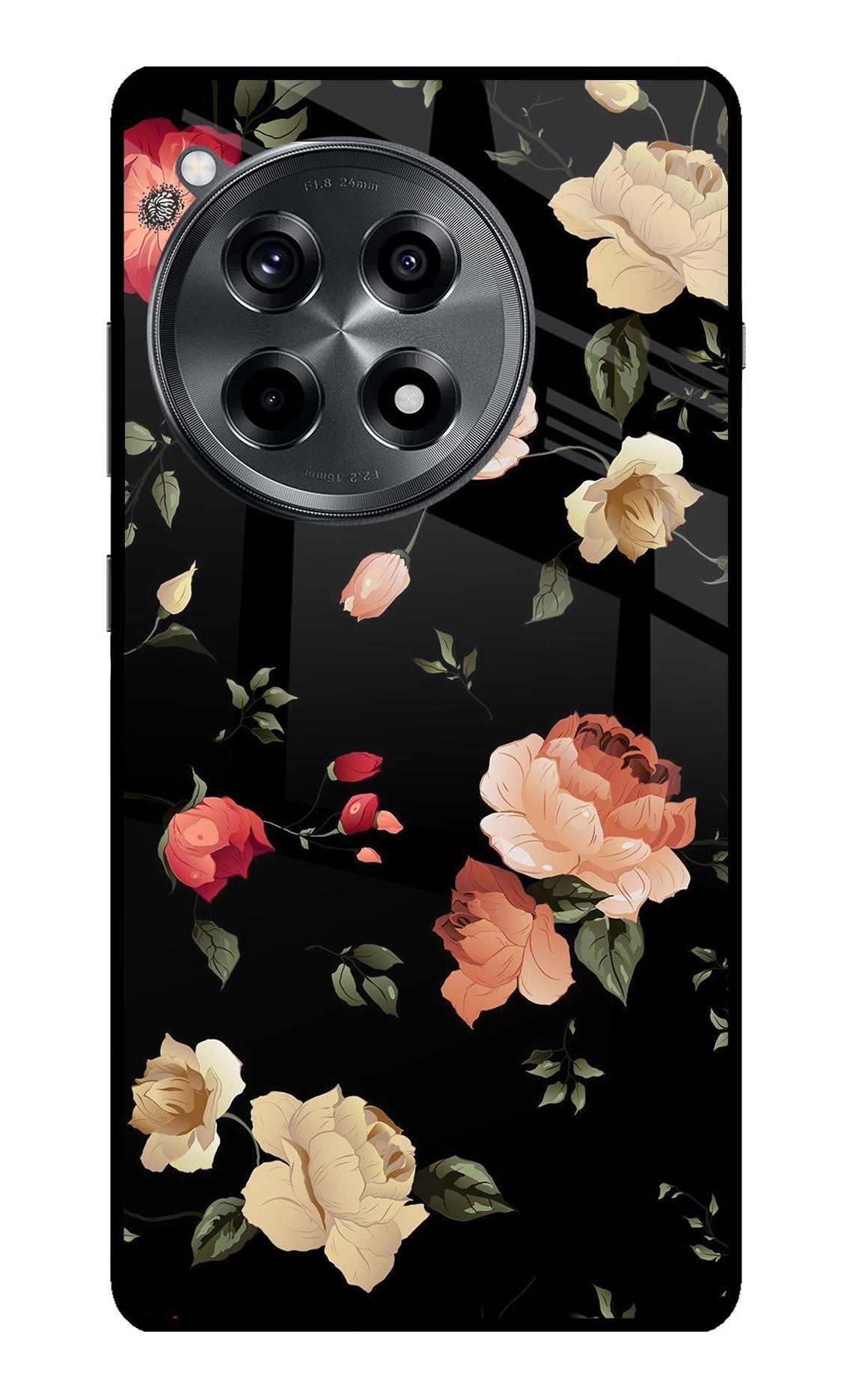 Flowers OnePlus 12R Glass Case