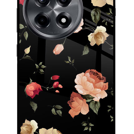 Flowers OnePlus 12R Glass Case Back Cover by Casekaro