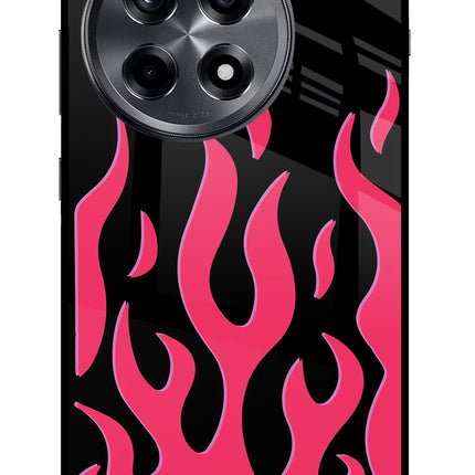 Fire Flames OnePlus 12R Glass Case Back Cover by Casekaro