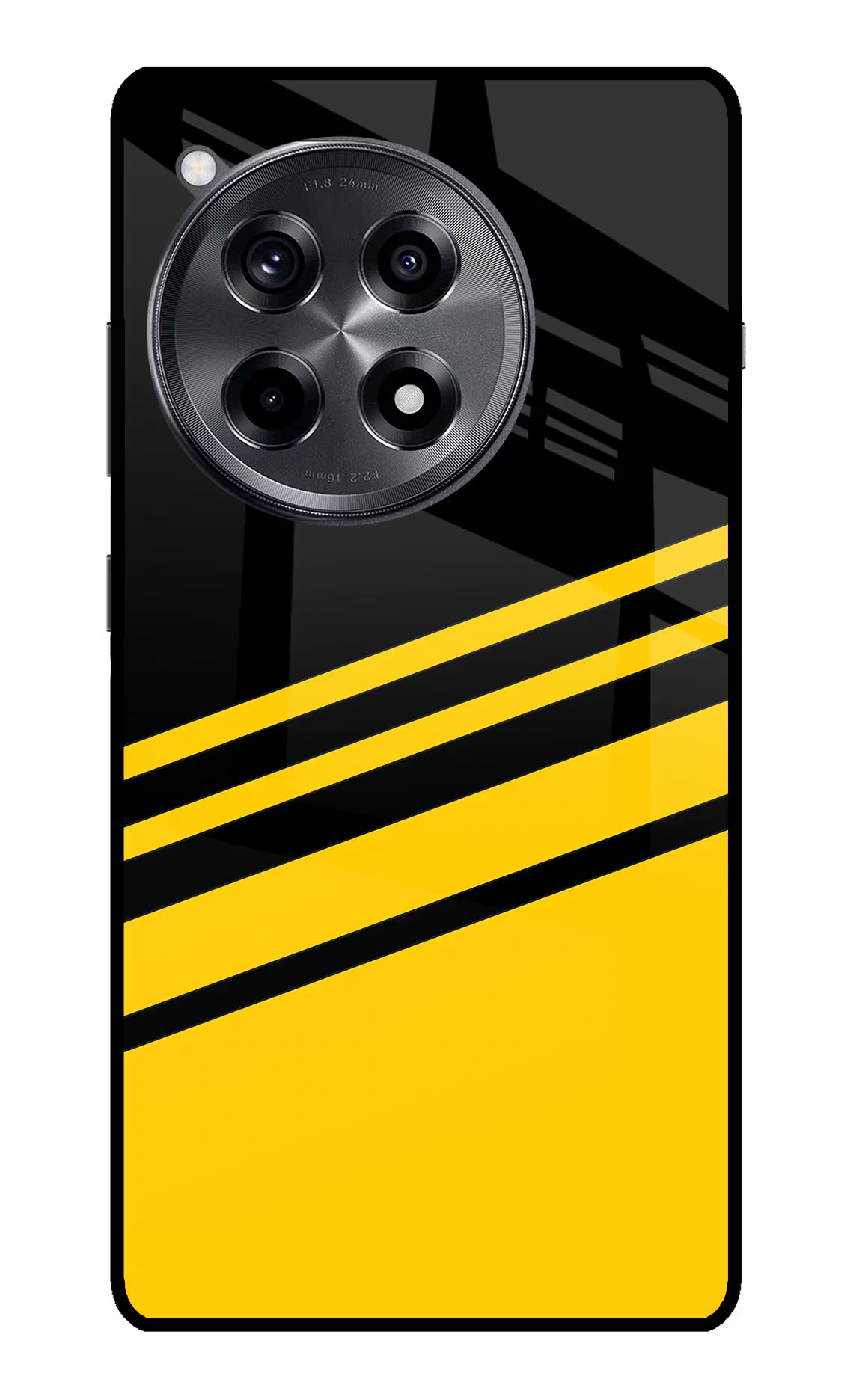 Yellow Shades OnePlus 12R Glass Case Back Cover by Casekaro