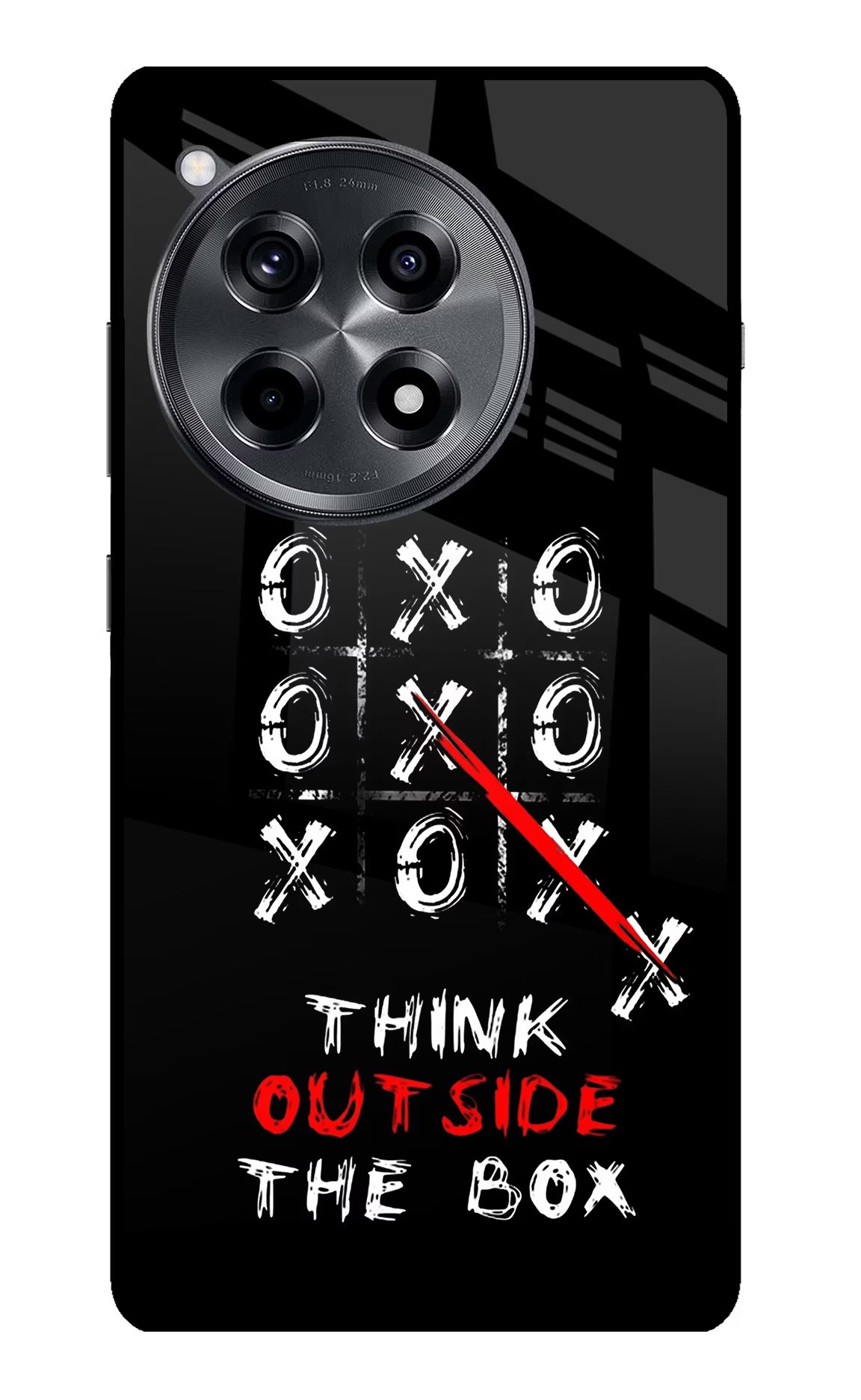 Think out of the BOX OnePlus 12R Glass Case Back Cover by Casekaro