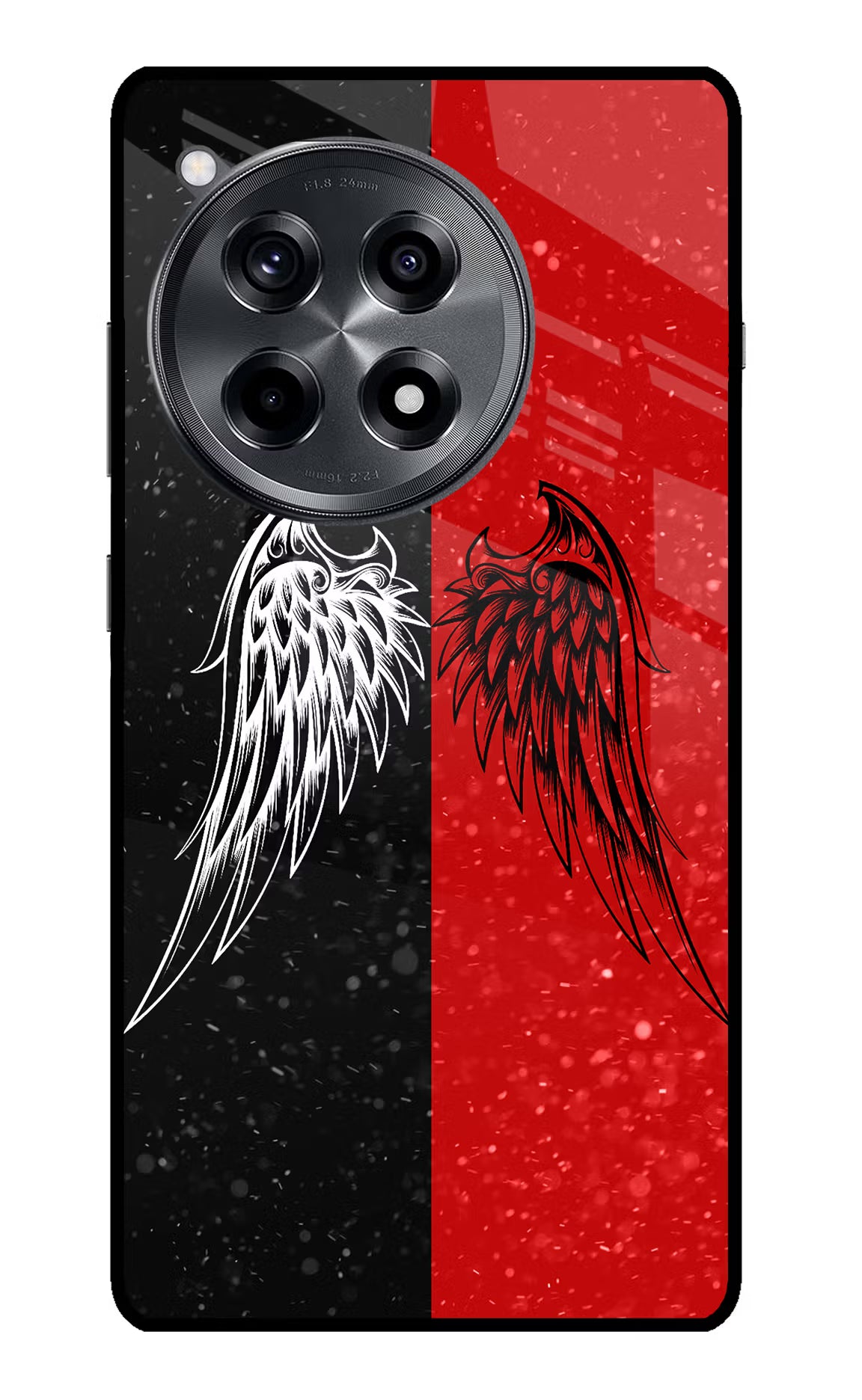 Wings OnePlus 12R Glass Case Back Cover by Casekaro