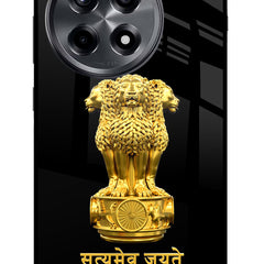 Satyamev Jayate Golden OnePlus 12R Glass Case