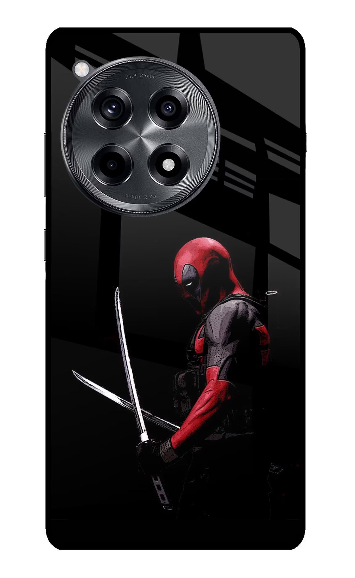 Deadpool OnePlus 12R Glass Case Back Cover by Casekaro