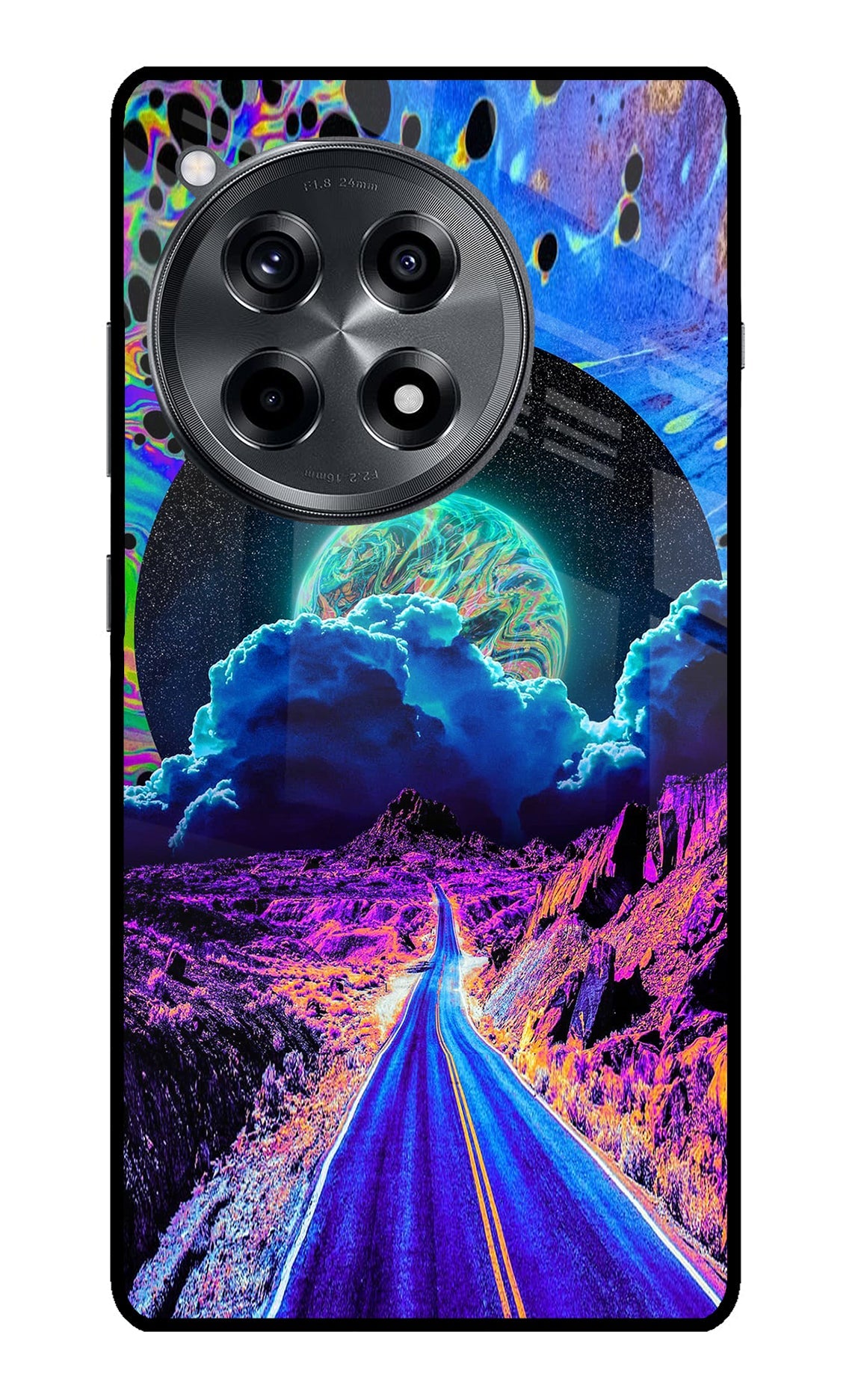 Psychedelic Painting OnePlus 12R Glass Case