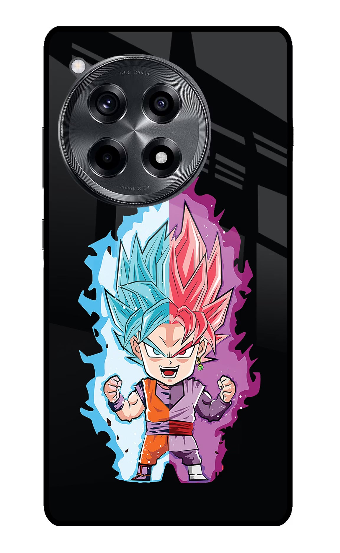 Chota Goku OnePlus 12R Glass Case Back Cover by Casekaro