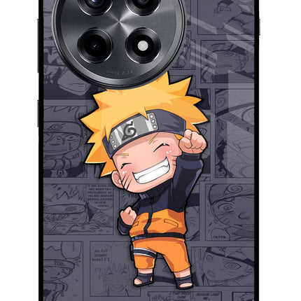 Chota Naruto OnePlus 12R Glass Case Back Cover by Casekaro