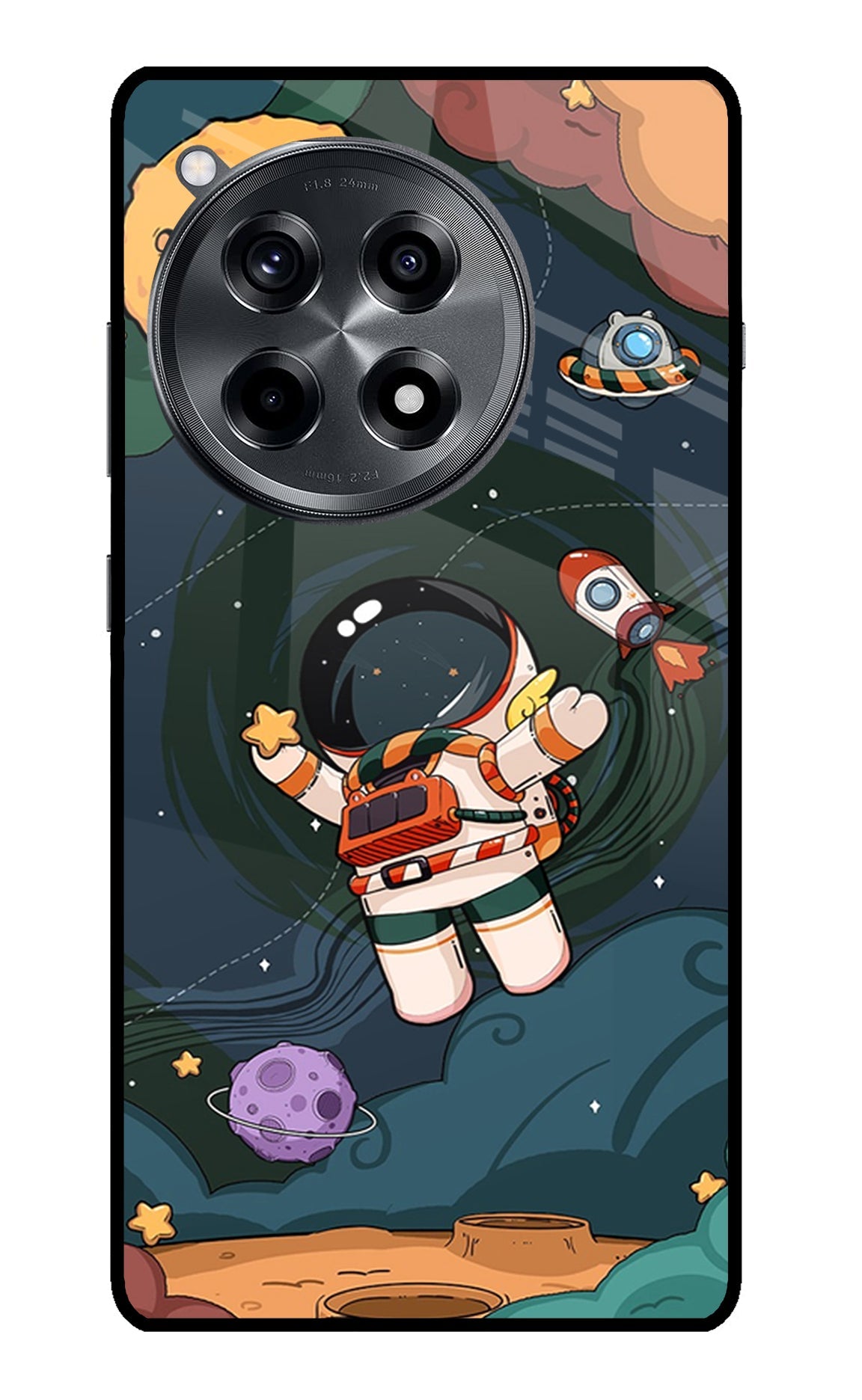 Cartoon Astronaut OnePlus 12R Back Cover