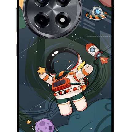 Cartoon Astronaut OnePlus 12R Glass Case