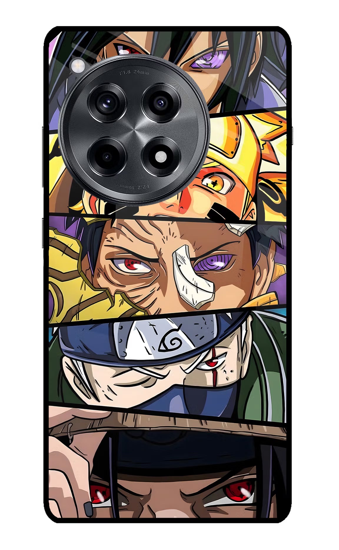 Naruto Character OnePlus 12R Glass Case Back Cover by Casekaro