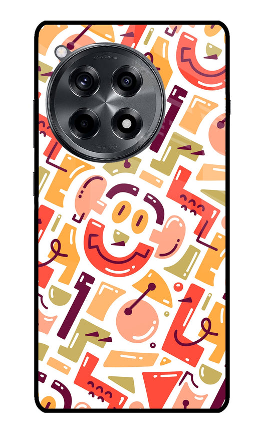 Doodle Pattern OnePlus 12R Glass Case