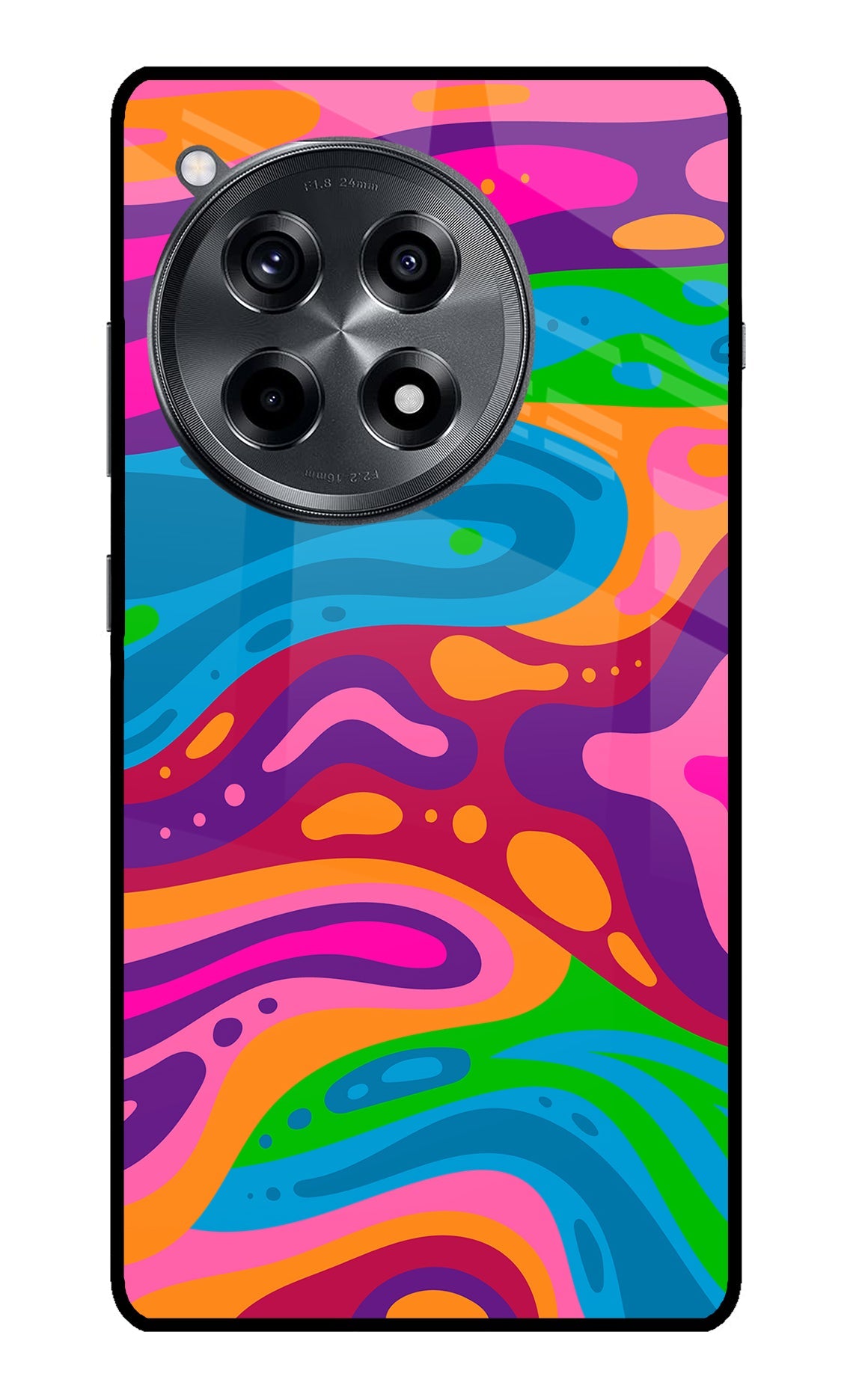 Trippy Pattern OnePlus 12R Glass Case