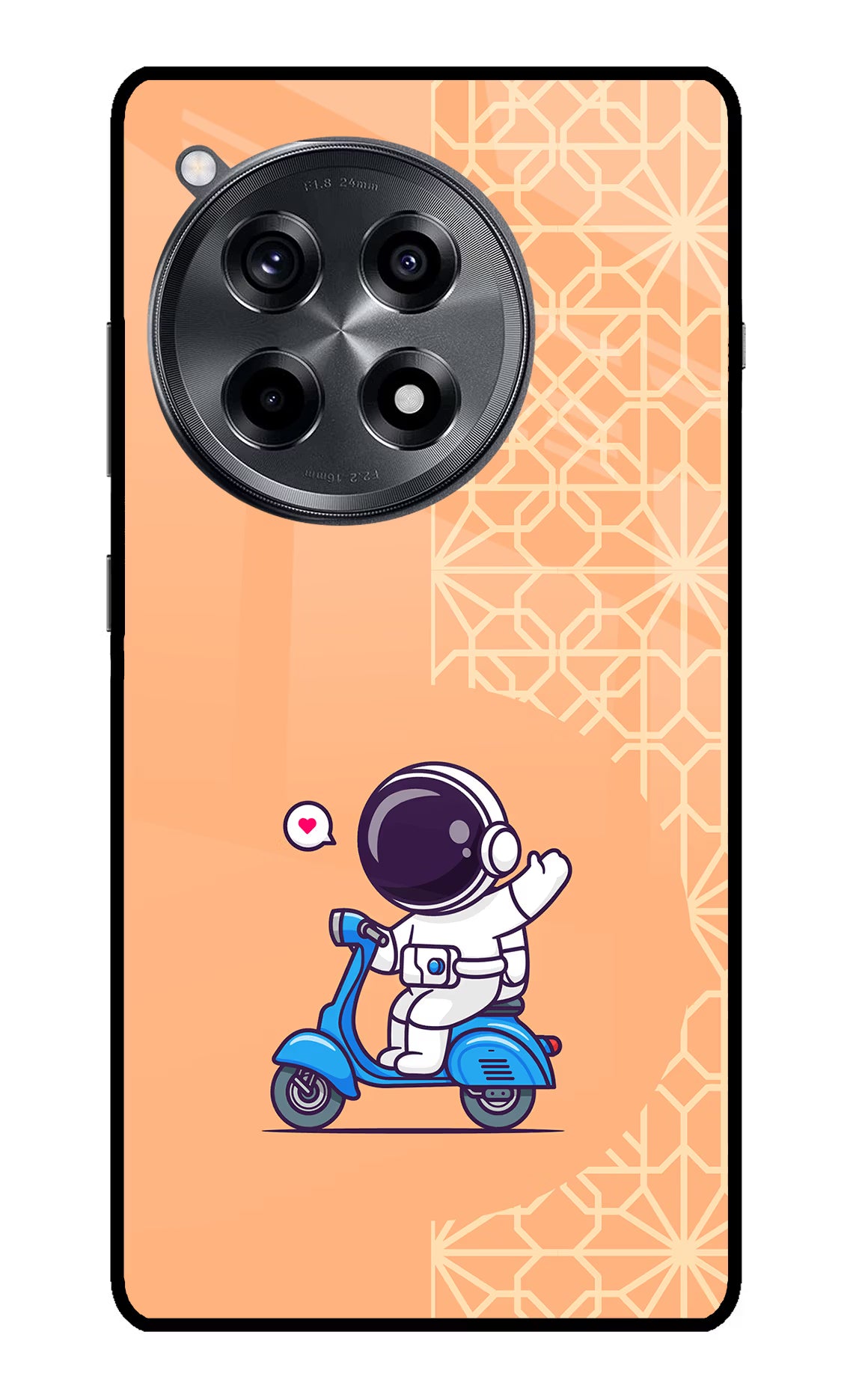 Cute Astronaut Riding OnePlus 12R Glass Case