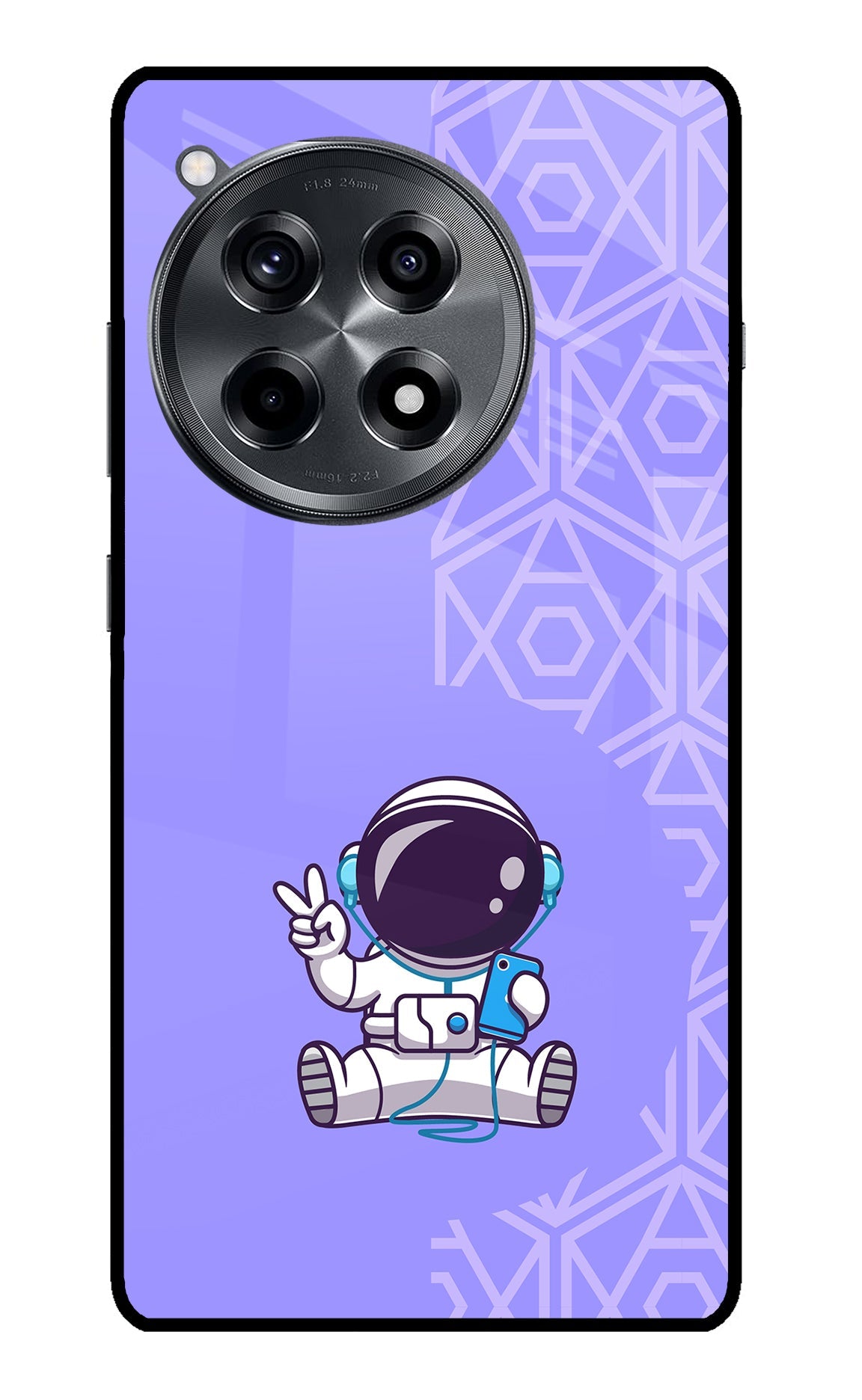 Cute Astronaut Chilling OnePlus 12R Back Cover