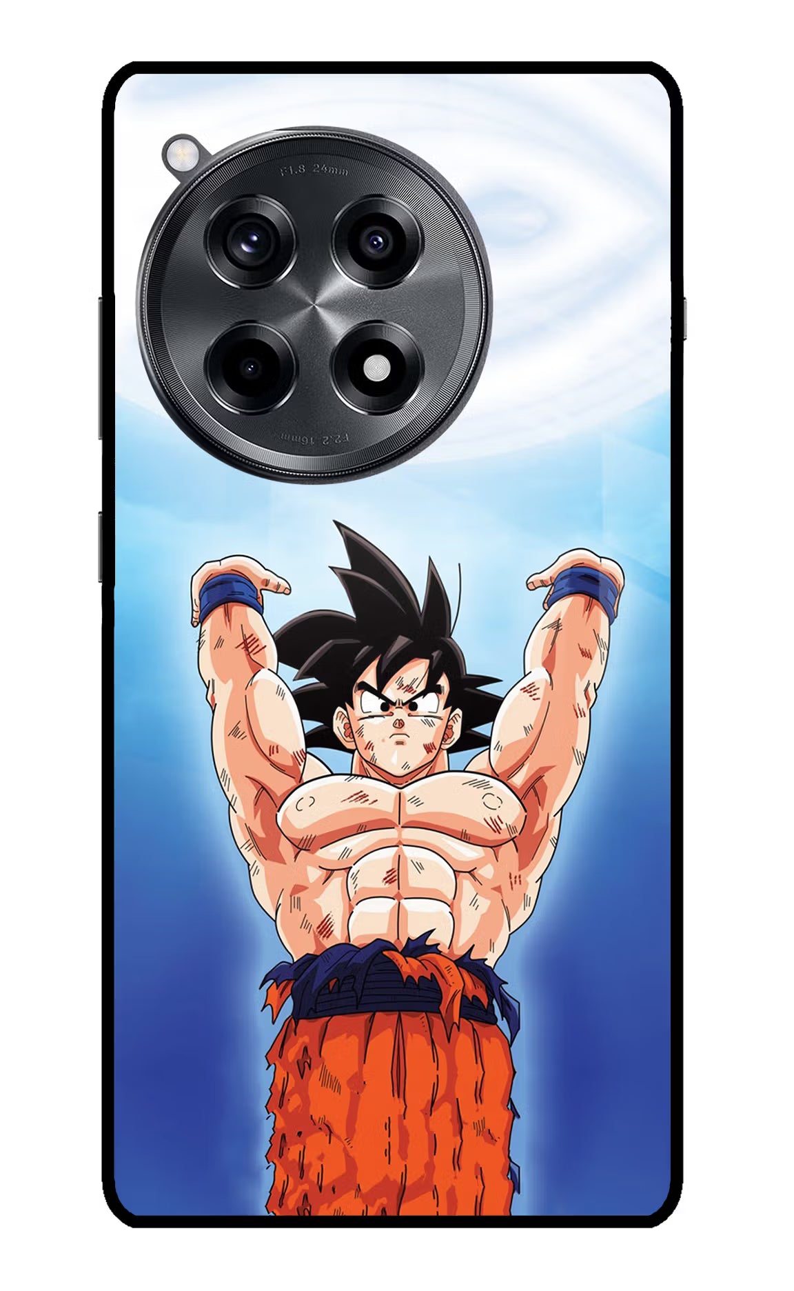 Goku Power OnePlus 12R Glass Case Back Cover by Casekaro