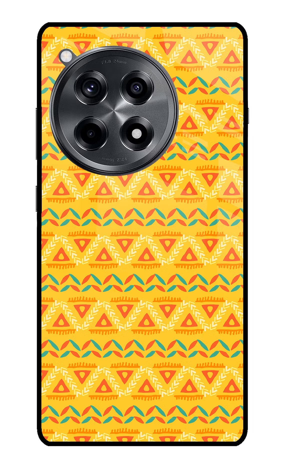 Tribal Pattern OnePlus 12R Glass Case Back Cover by Casekaro