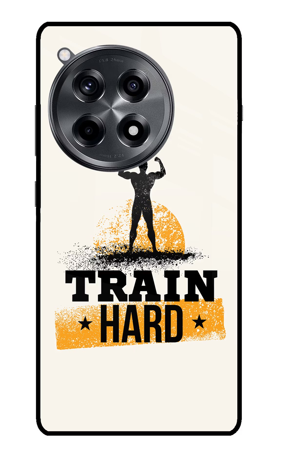 Train Hard OnePlus 12R Glass Case Back Cover by Casekaro