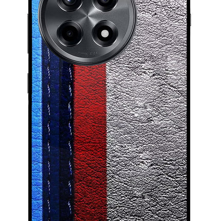 BMW Stripes OnePlus 12R Glass Case Back Cover by Casekaro