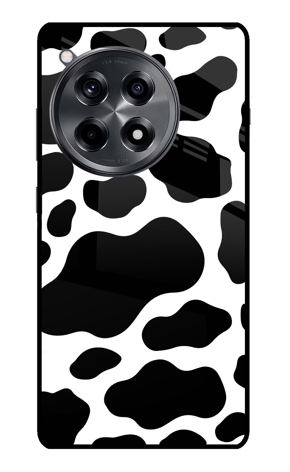 Cow Spots OnePlus 12R Glass Case Back Cover by Casekaro