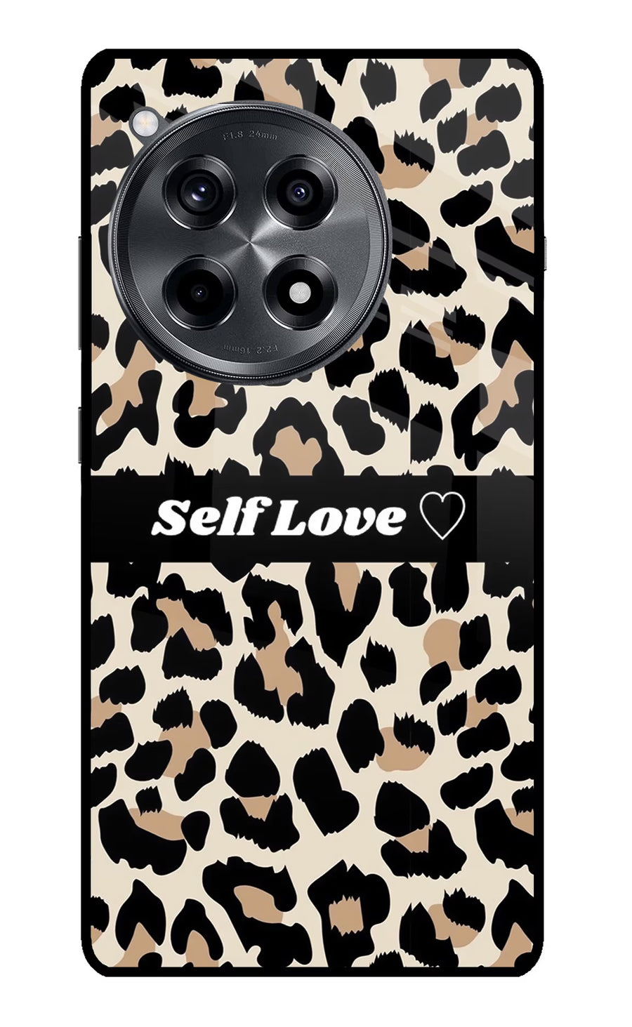 Leopard Print Self Love OnePlus 12R Back Cover, Metal case