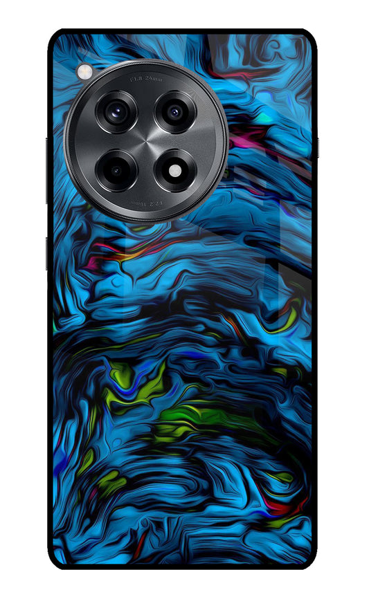 Dark Blue Abstract OnePlus 12R Glass Case