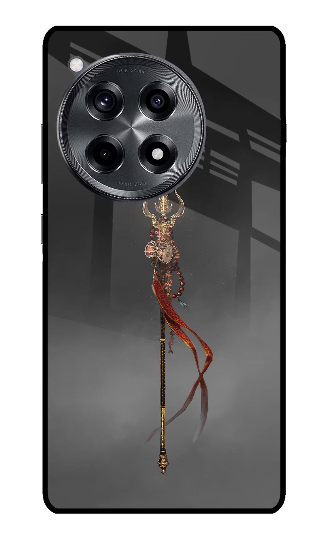 Shiv Trishul OnePlus 12R Glass Case Back Cover by Casekaro