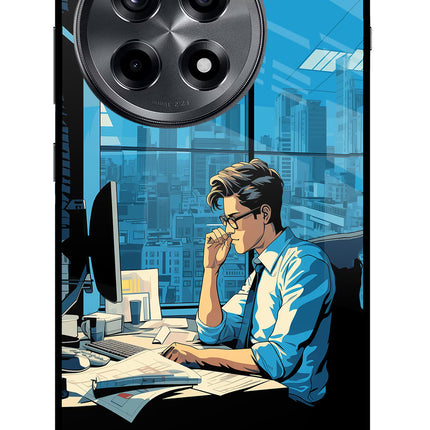 Focused Hustler (AI Generated) OnePlus 12R Glass Case Back Cover by Casekaro