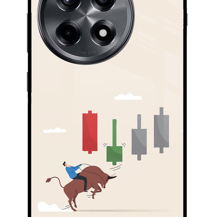 Bull Trading Momentum OnePlus 12R Glass Case Back Cover by Casekaro