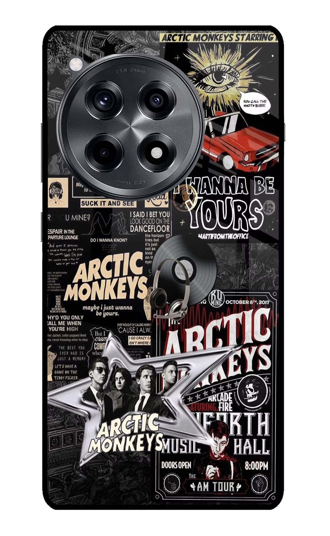 Arctic Monkeys OnePlus 12R Glass Case Back Cover by Casekaro