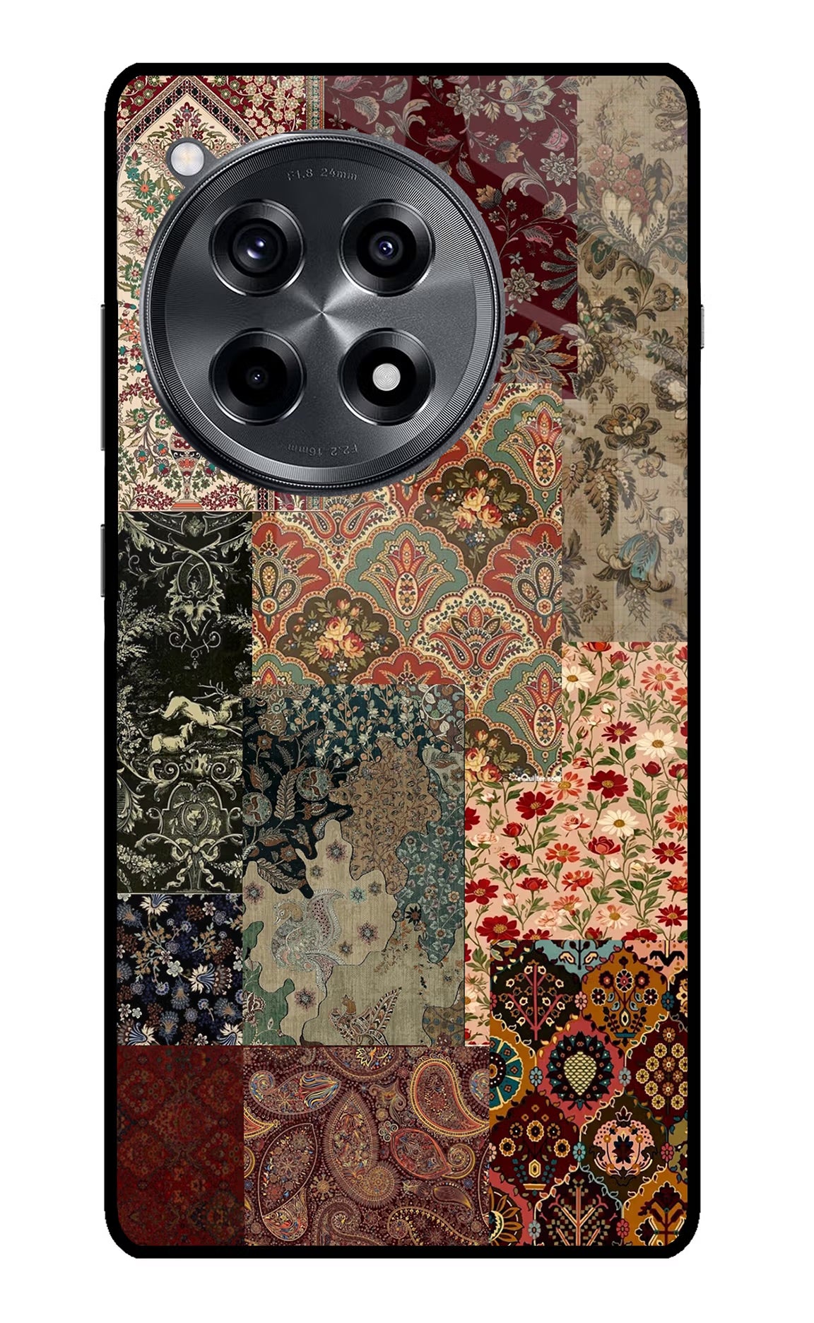 Desi Print OnePlus 12R Glass Case Back Cover by Casekaro