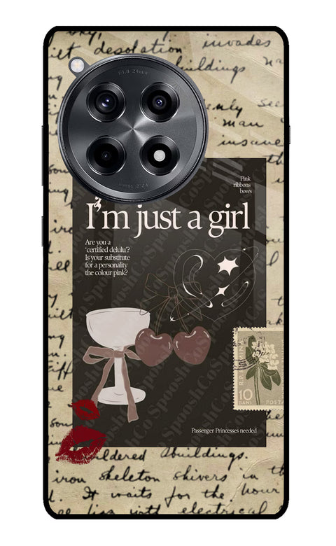 I am just a girl OnePlus 12R Glass Case
