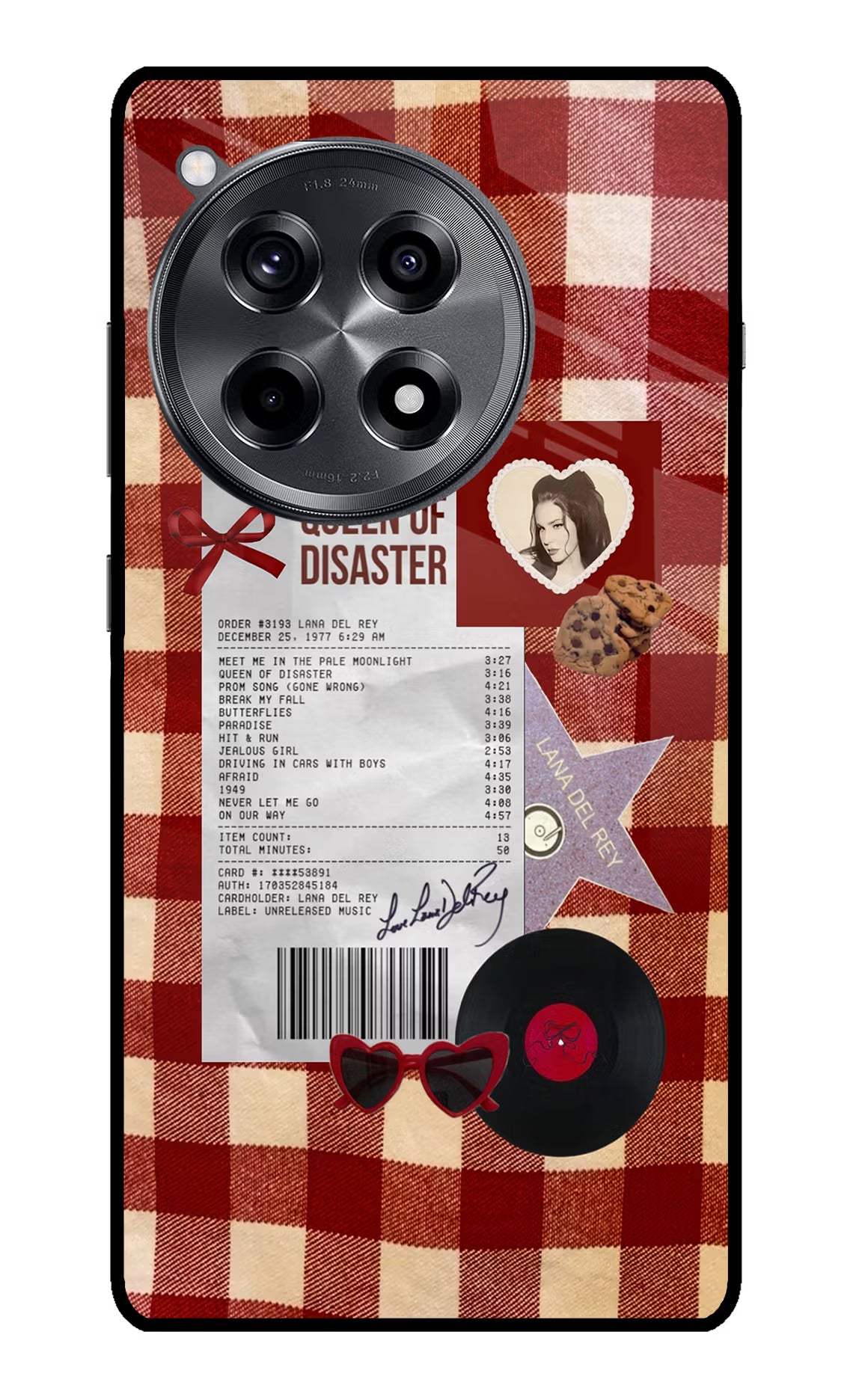 Queen of Disaster OnePlus 12R Glass Case Back Cover by Casekaro
