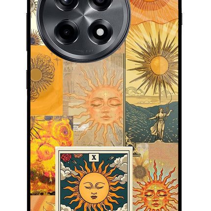 Sun OnePlus 12R Glass Case Back Cover by Casekaro