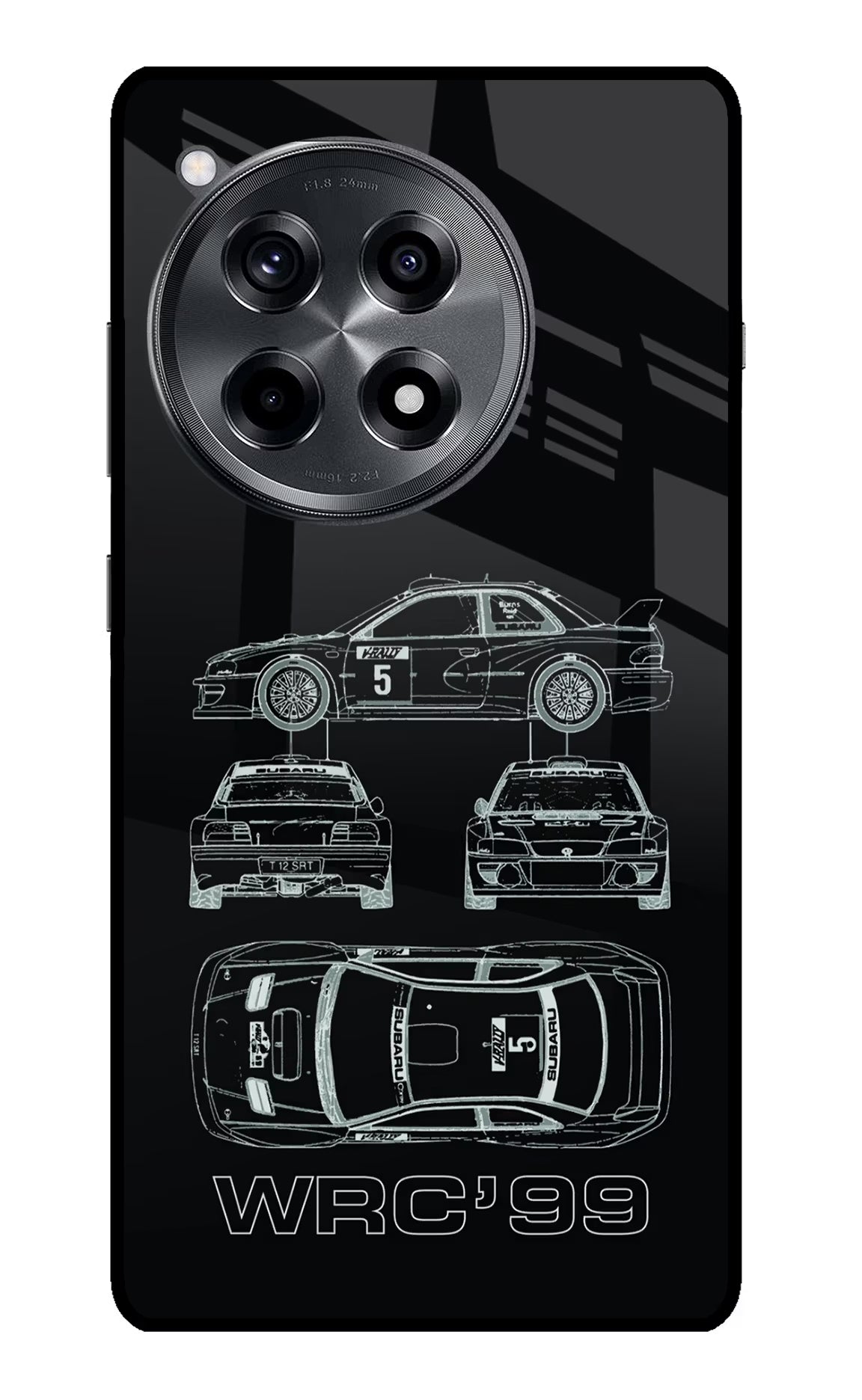 WRC'99 OnePlus 12R Glass Case Back Cover by Casekaro