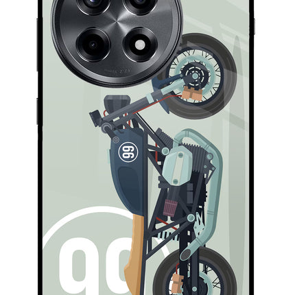 Classic Cafe Racer 99 OnePlus 12R Glass Case Back Cover by Casekaro
