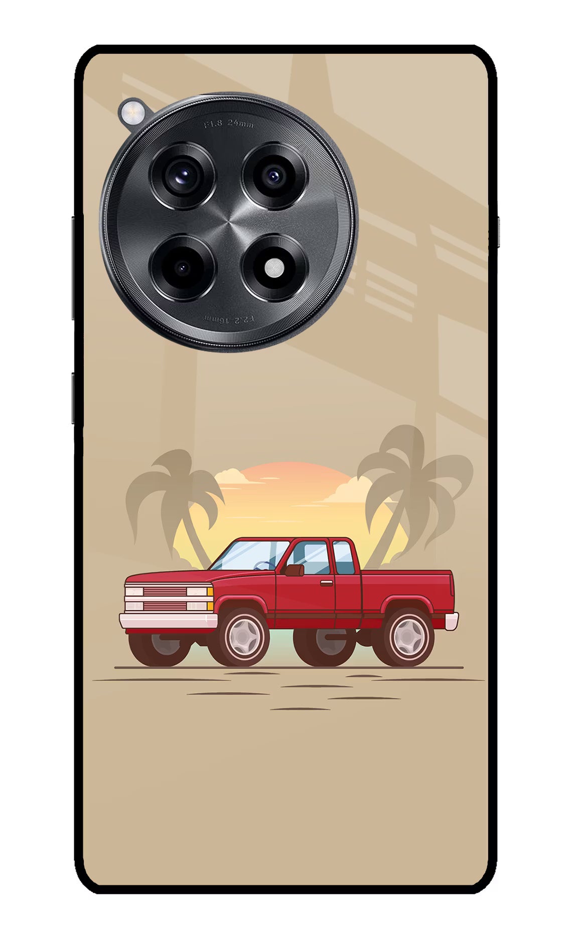 Desert Classic Drive OnePlus 12R Glass Case Back Cover by Casekaro