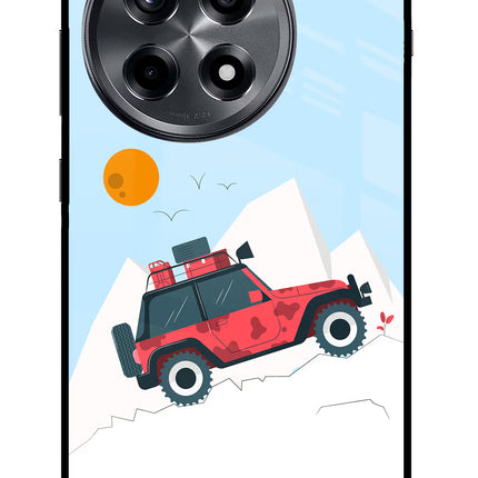 Mountain Trail Beast OnePlus 12R Glass Case Back Cover by Casekaro