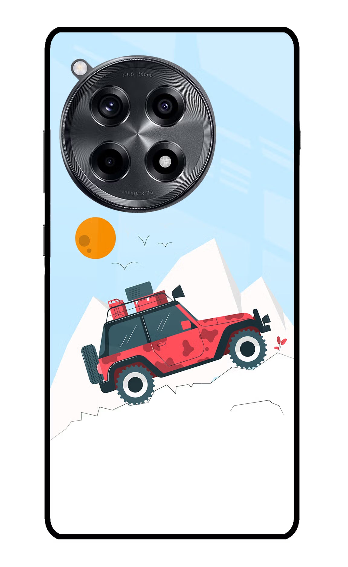 Mountain Trail Beast OnePlus 12R Glass Case Back Cover by Casekaro